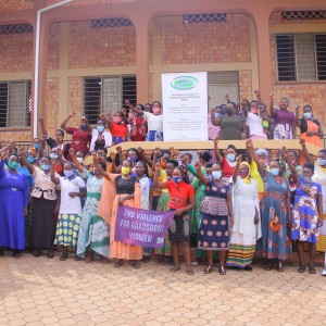 Women members of the grass root women movement from Kikuube after a training on mobilisation and organising